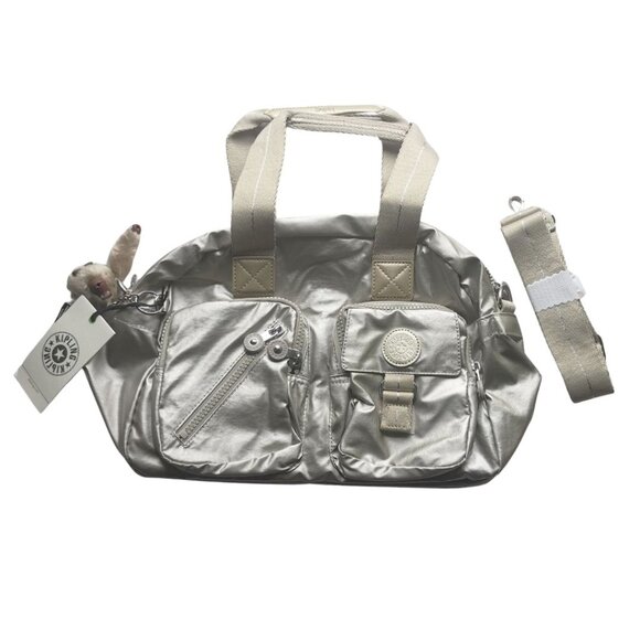 brand new Kipling vintage crossbody Defea Medium Handbag metallic gold - Picture 1 of 8